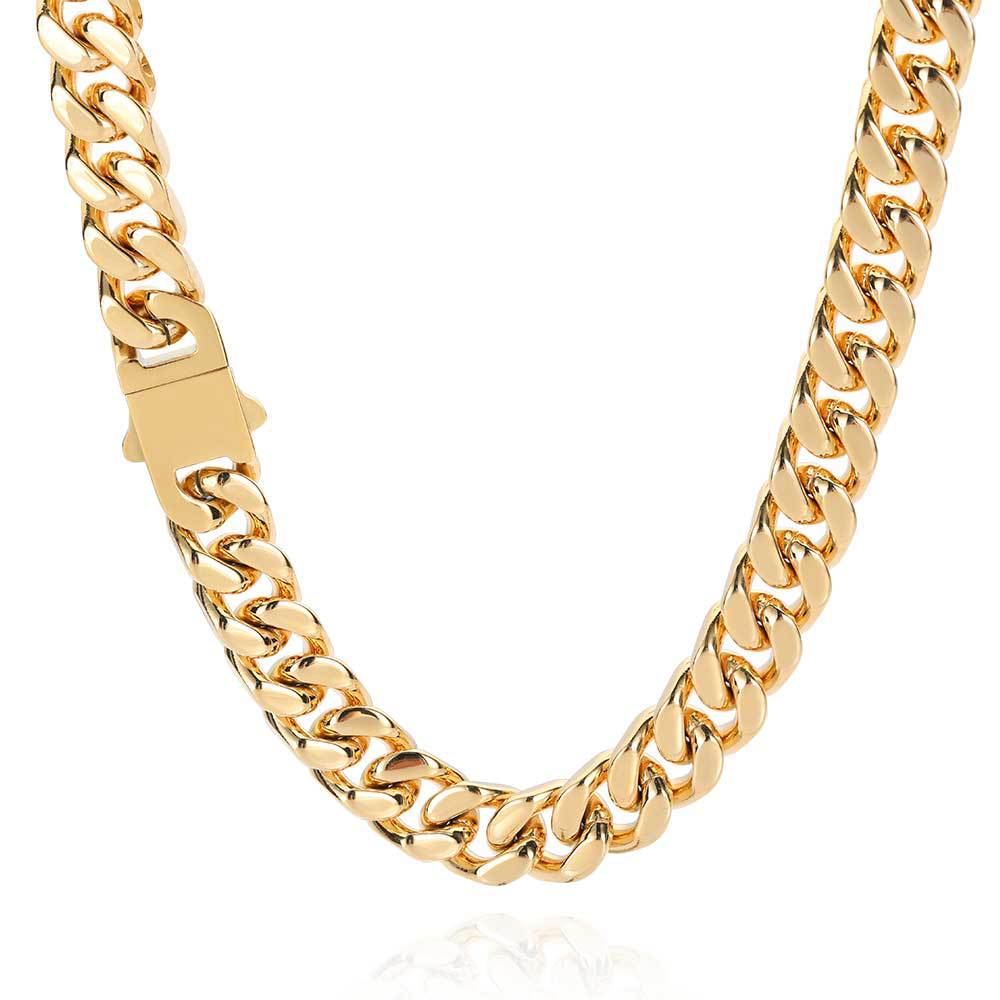 Cuban Link Chain - Yellow Gold(All Size) - ViViGleam