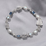 6mm Blue Gemstone Art Bracelet
