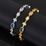 6mm Blue Gemstone Art Bracelet