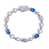6mm Blue Gemstone Art Bracelet