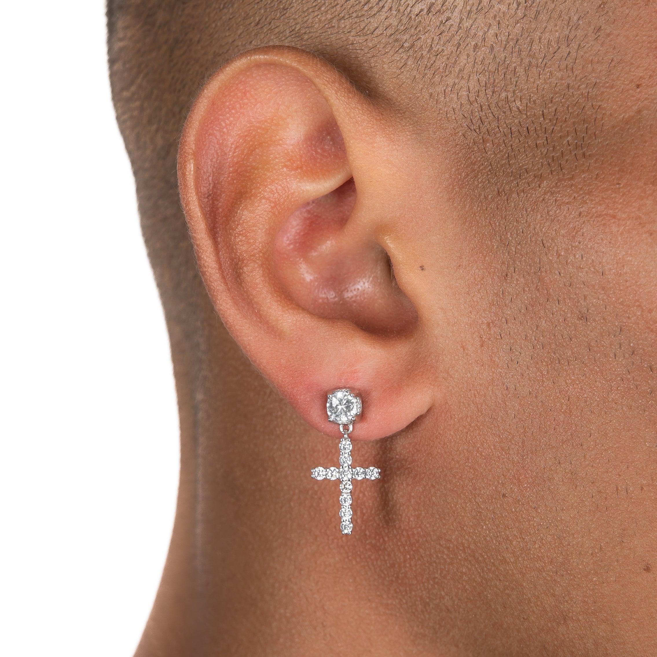 Studded Cross Earrings - ViViGleam