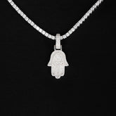 Iced Hamsa Hand Pendant - ViViGleam