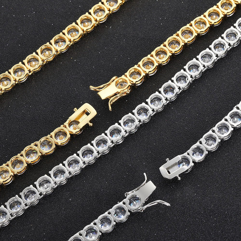 Iced Tennis Chain White Gold(ALL SIZES) - ViViGleam