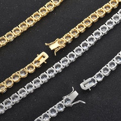 Iced Tennis Chain White Gold(ALL SIZES) - ViViGleam