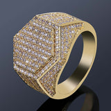 19mm Hexagon Hip Hop Ring - ViViGleam
