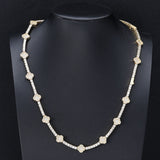 Iced Clover Station Tennis Chain - ViViGleam