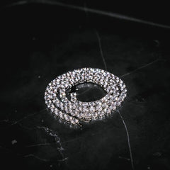 Iced Tennis Chain White Gold(ALL SIZES) - ViViGleam