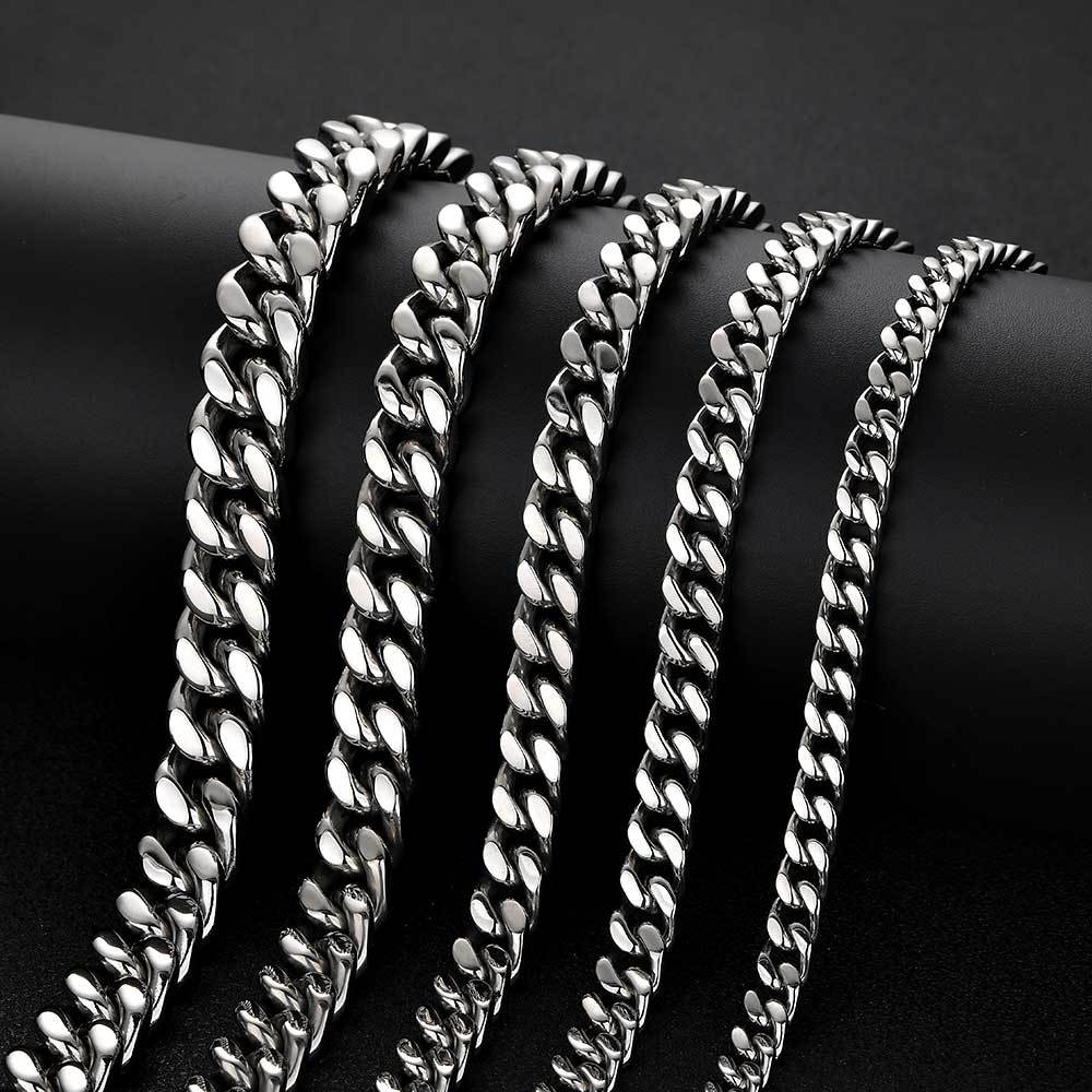 Cuban Link Chain - White Gold(All Size) - ViViGleam