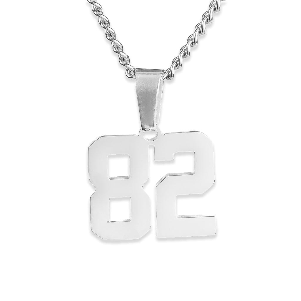 Number Pendant Necklace - Silver - ViViGleam