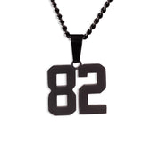 Number Pendant Necklace - Black - ViViGleam