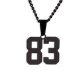 Number Pendant Necklace - Black - ViViGleam