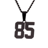 Number Pendant Necklace - Black - ViViGleam