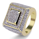 Ice Round Cut Square Ring - ViViGleam