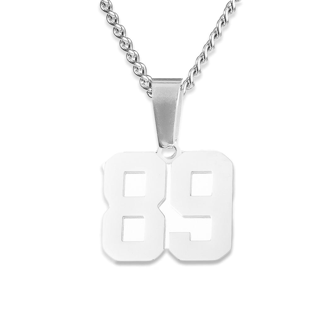 Number Pendant Necklace - Silver - ViViGleam