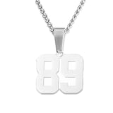 Number Pendant Necklace - Silver - ViViGleam
