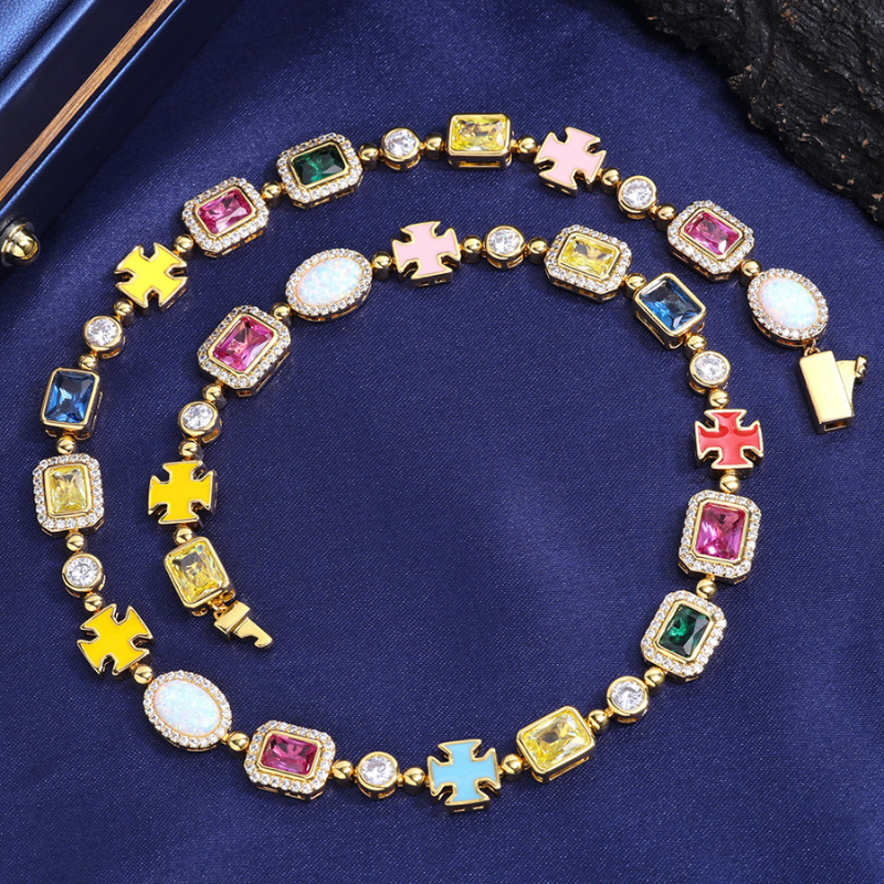 10mm Colored Gemstone Art Chain - ViViGleam