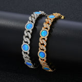 8mm Opal Iced Cuban Bracelet - ViViGleam