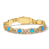 8mm Opal Iced Cuban Bracelet - ViViGleam