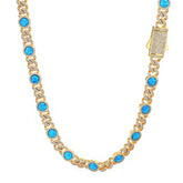 8mm Opal Iced Cuban Chain - ViViGleam