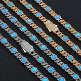 8mm Opal Iced Cuban Chain - ViViGleam