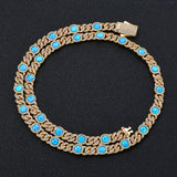 8mm Opal Iced Cuban Chain - ViViGleam