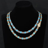 8mm Opal Iced Cuban Chain - ViViGleam