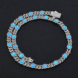 8mm Opal Iced Cuban Chain - ViViGleam