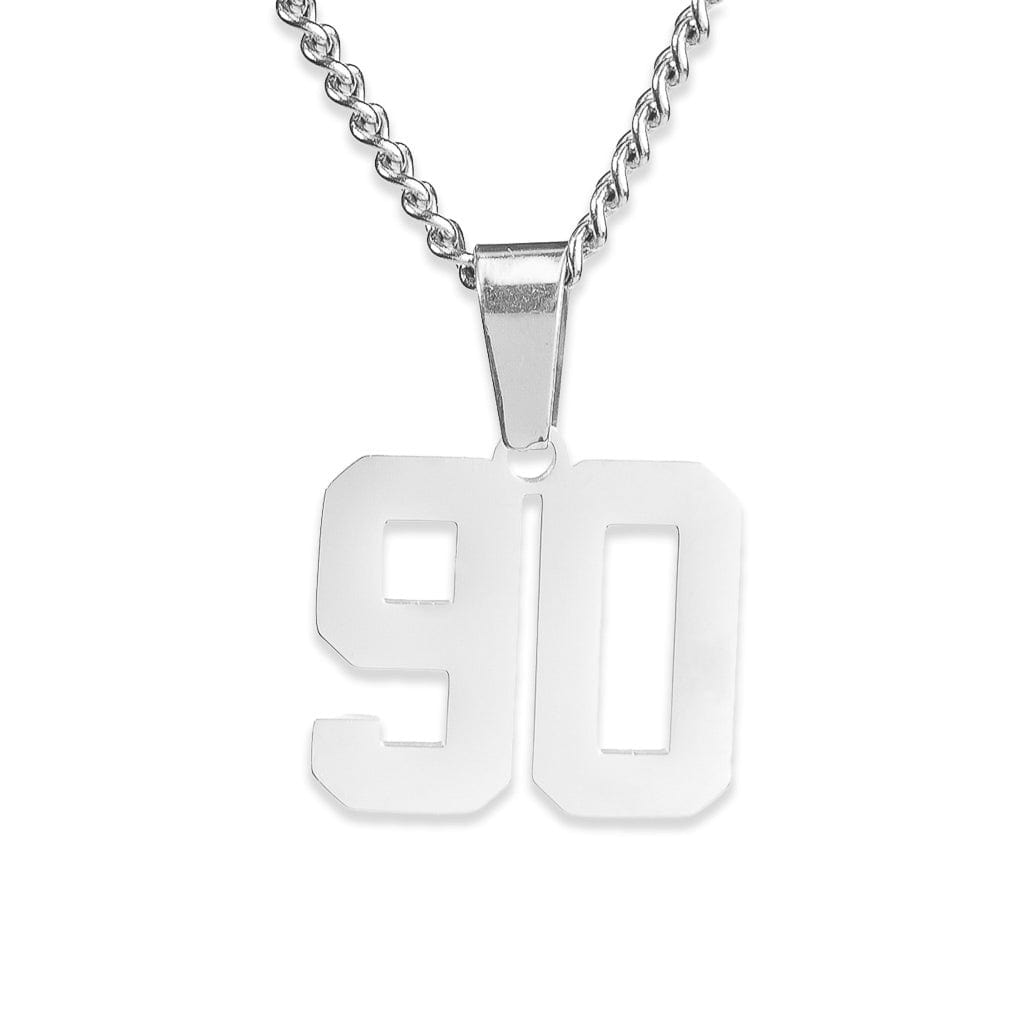 Number Pendant Necklace - Silver - ViViGleam