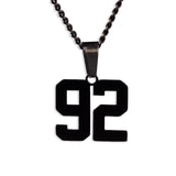 Number Pendant Necklace - Black - ViViGleam