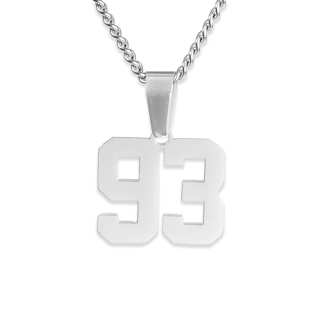 Number Pendant Necklace - Silver - ViViGleam