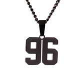 Number Pendant Necklace - Black - ViViGleam