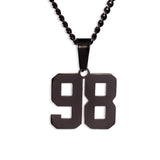 Number Pendant Necklace - Black - ViViGleam