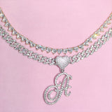 Artistic Fonts Letter Pendant Necklace - ViViGleam