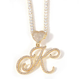 Artistic Fonts Letter Pendant Necklace - ViViGleam