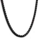 Box Chain 3MM Black Stainless - ViViGleam