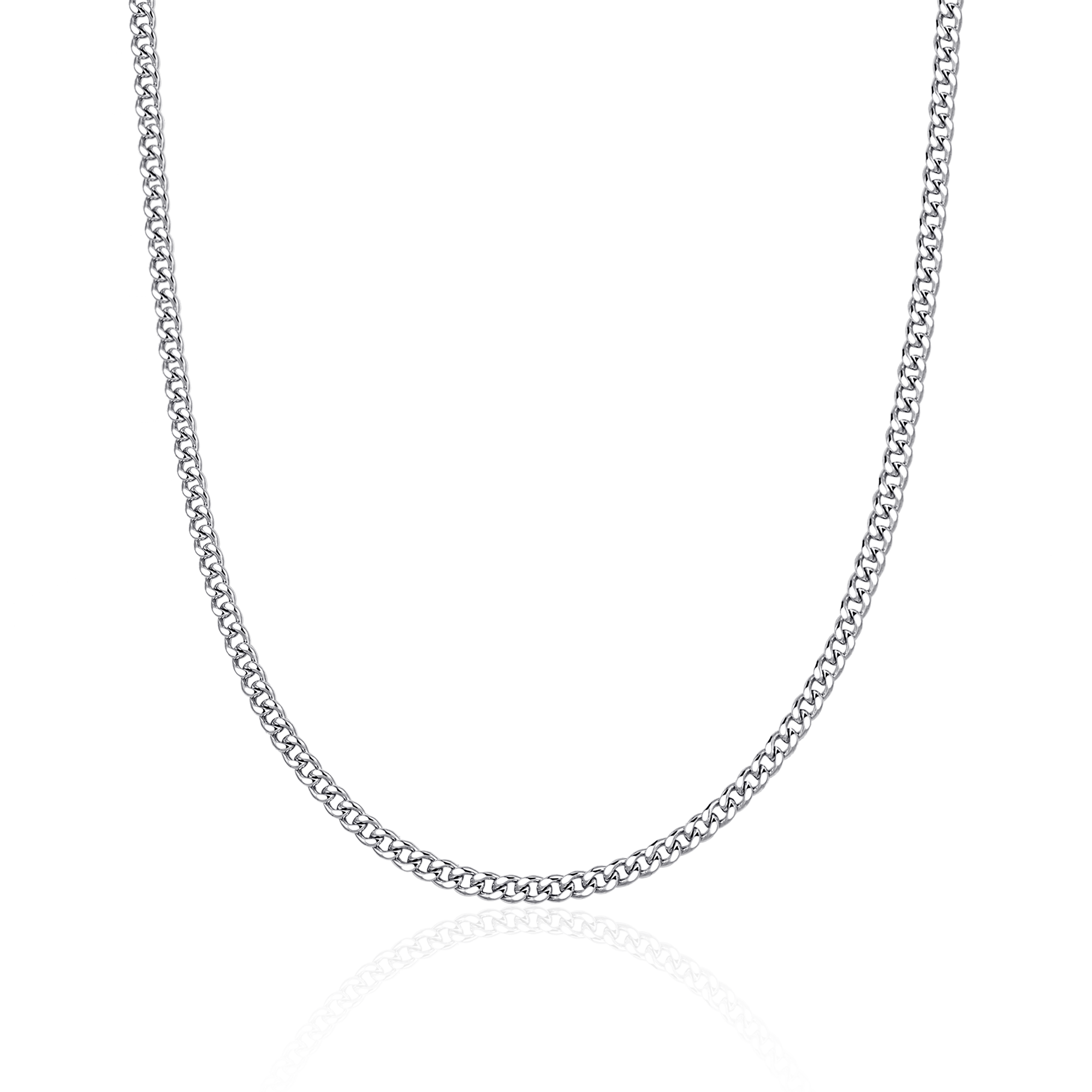 Miami Micro Cuban Curb Chain - White Gold(All Size) - ViViGleam