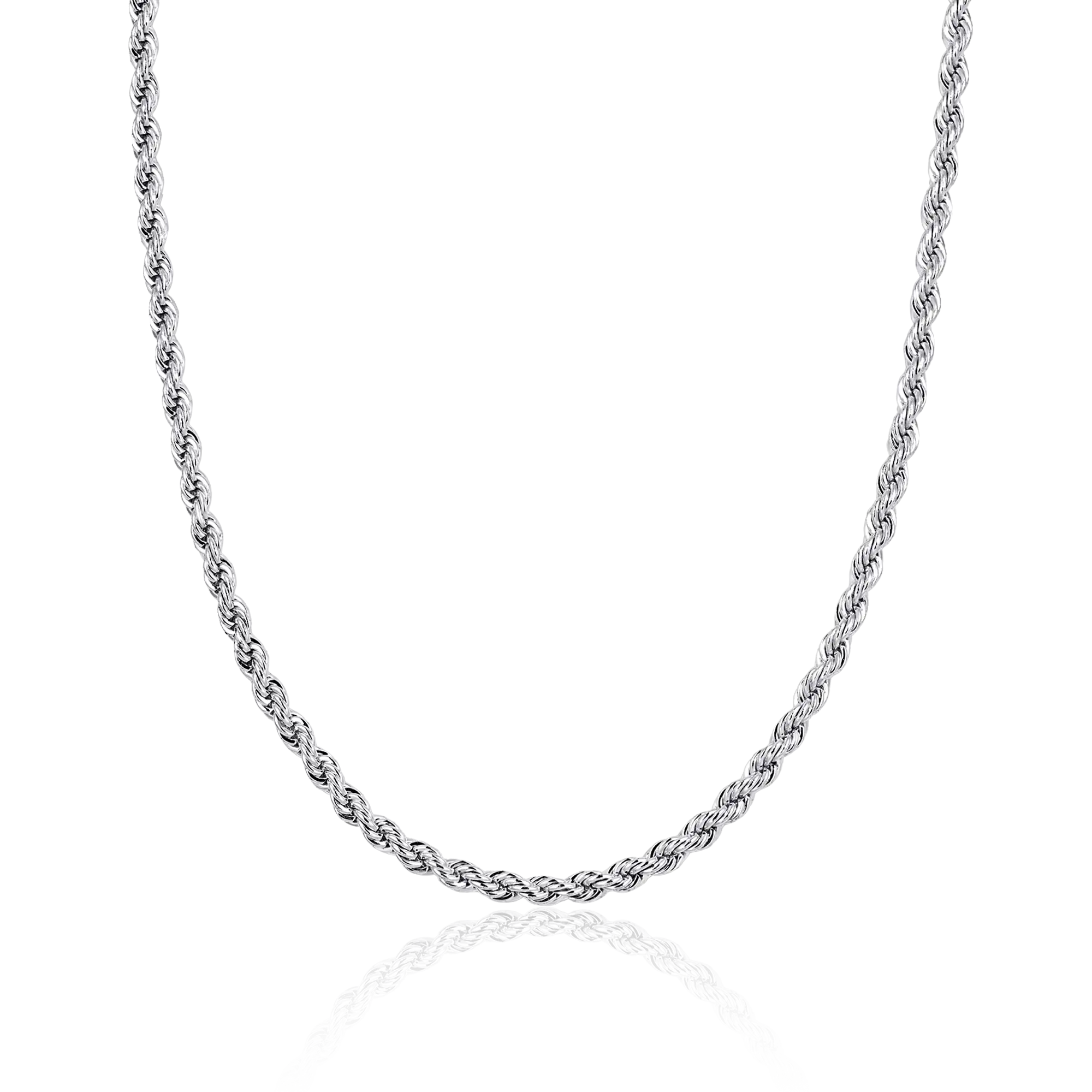 Rope Chain - White Gold(All Size) - ViViGleam
