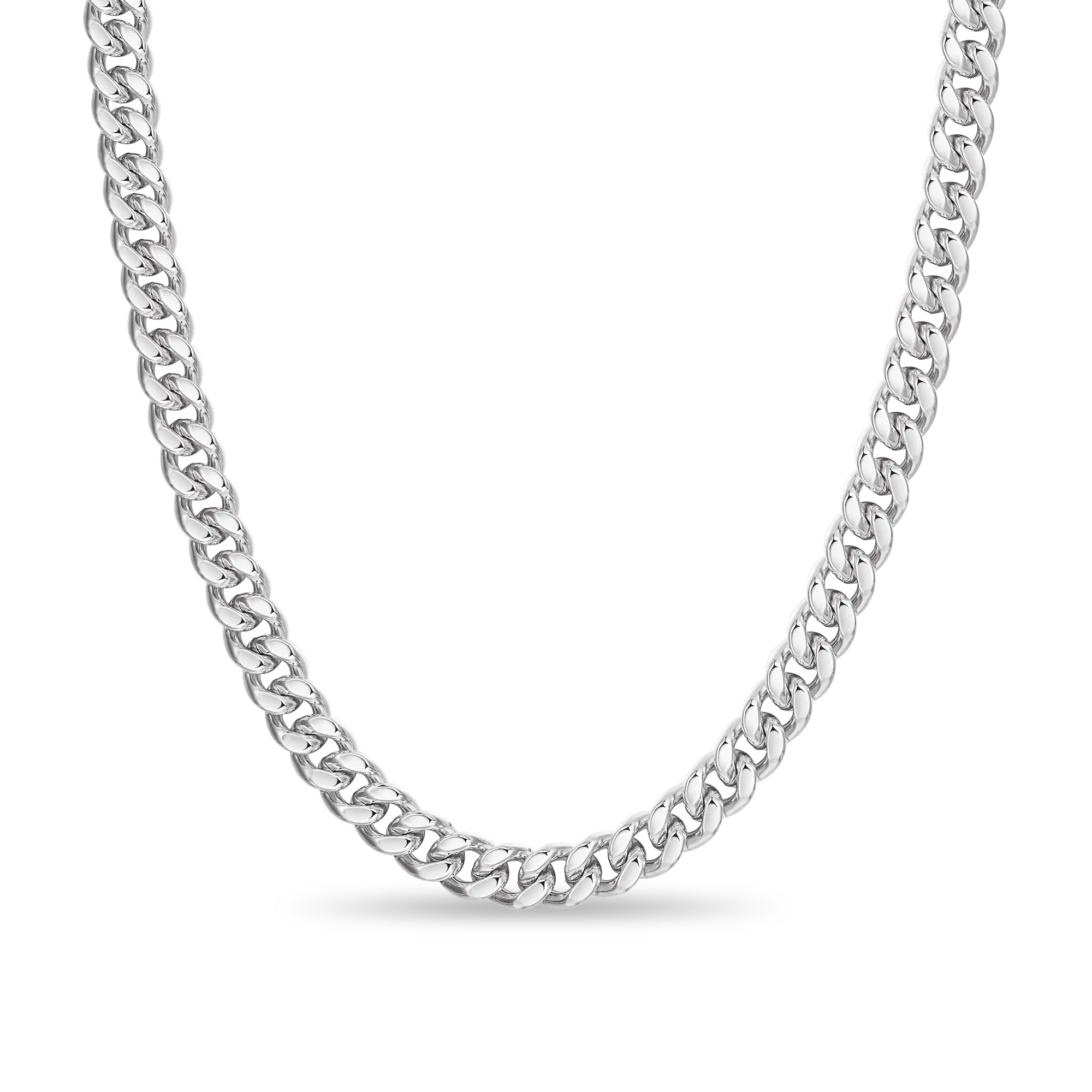 Miami Micro Cuban Curb Chain - White Gold(All Size) - ViViGleam
