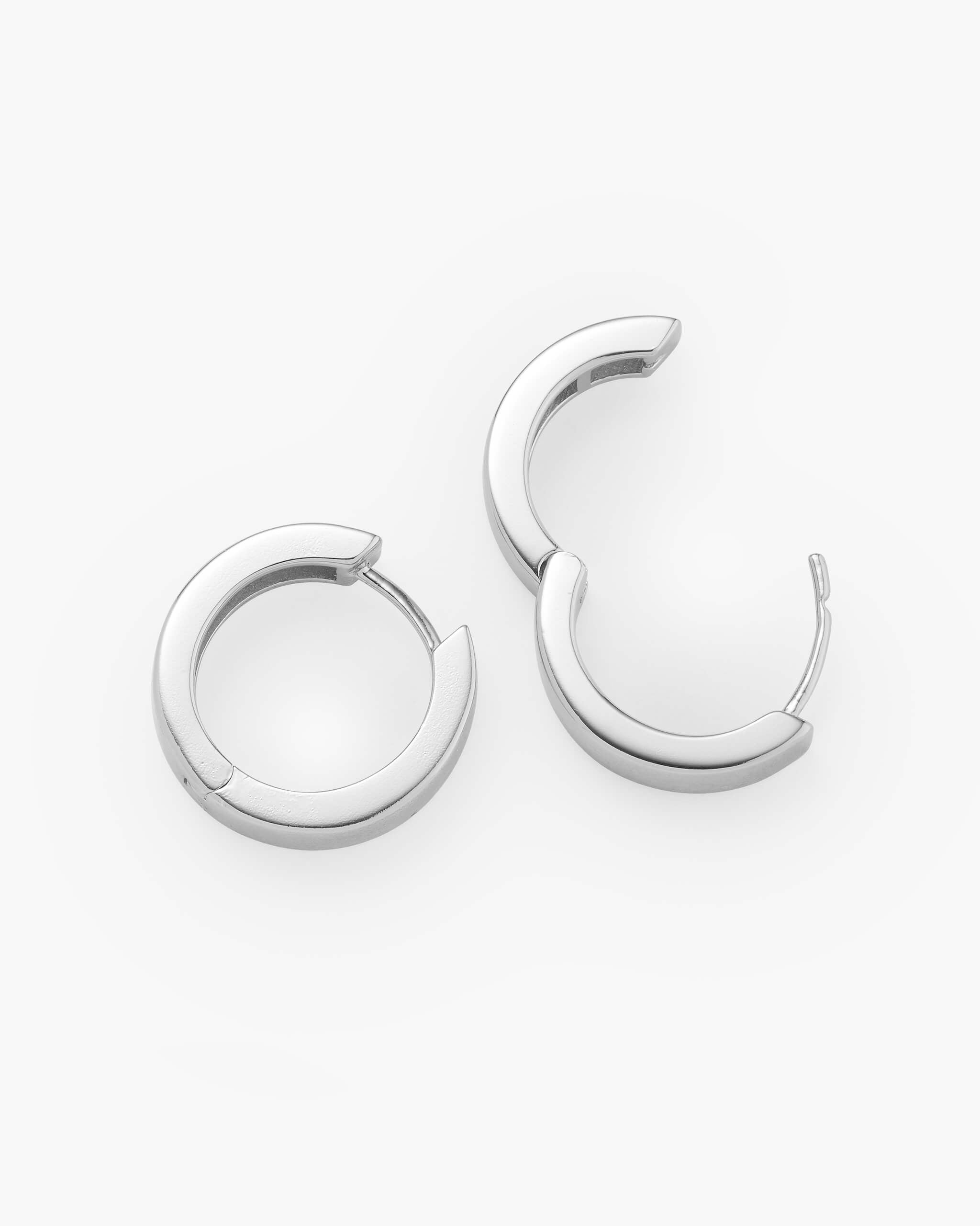 Classic Hoop Earrings - Silver - ViViGleam