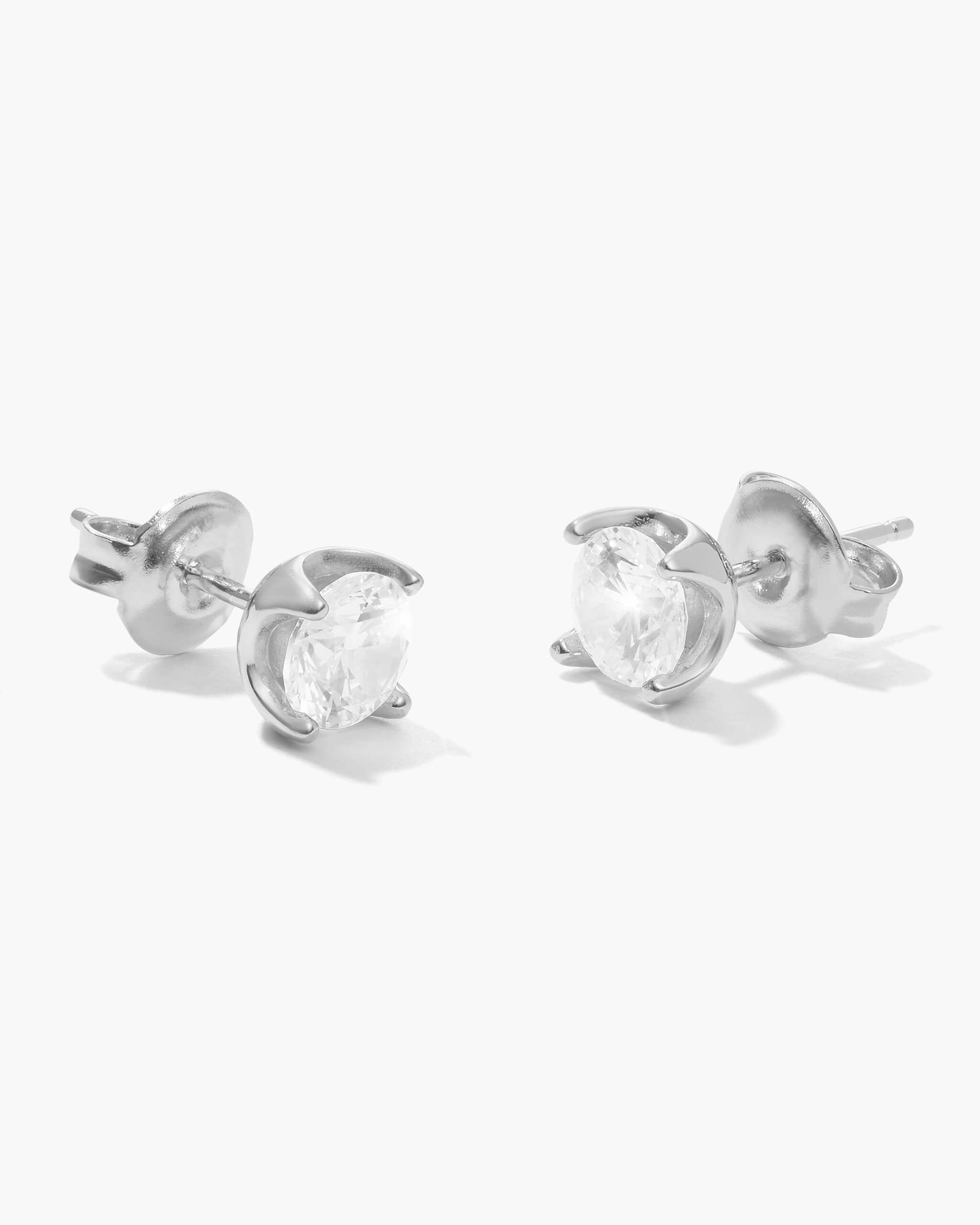 Classic Stud Earrings - Silver - ViViGleam