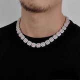 Consistent Pink Gemstone Chain Silver - ViViGleam