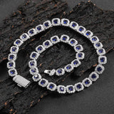 Royal Blue Gemstone Chain Silver - ViViGleam