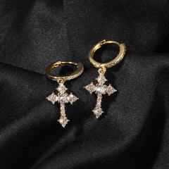 Cross Hoop Earrings - ViViGleam