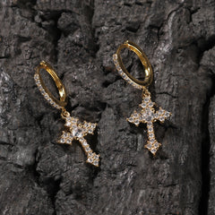 Cross Hoop Earrings - ViViGleam