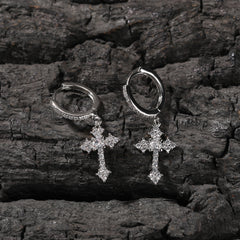 Cross Hoop Earrings - ViViGleam