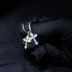 Cross Hoop Earrings - ViViGleam