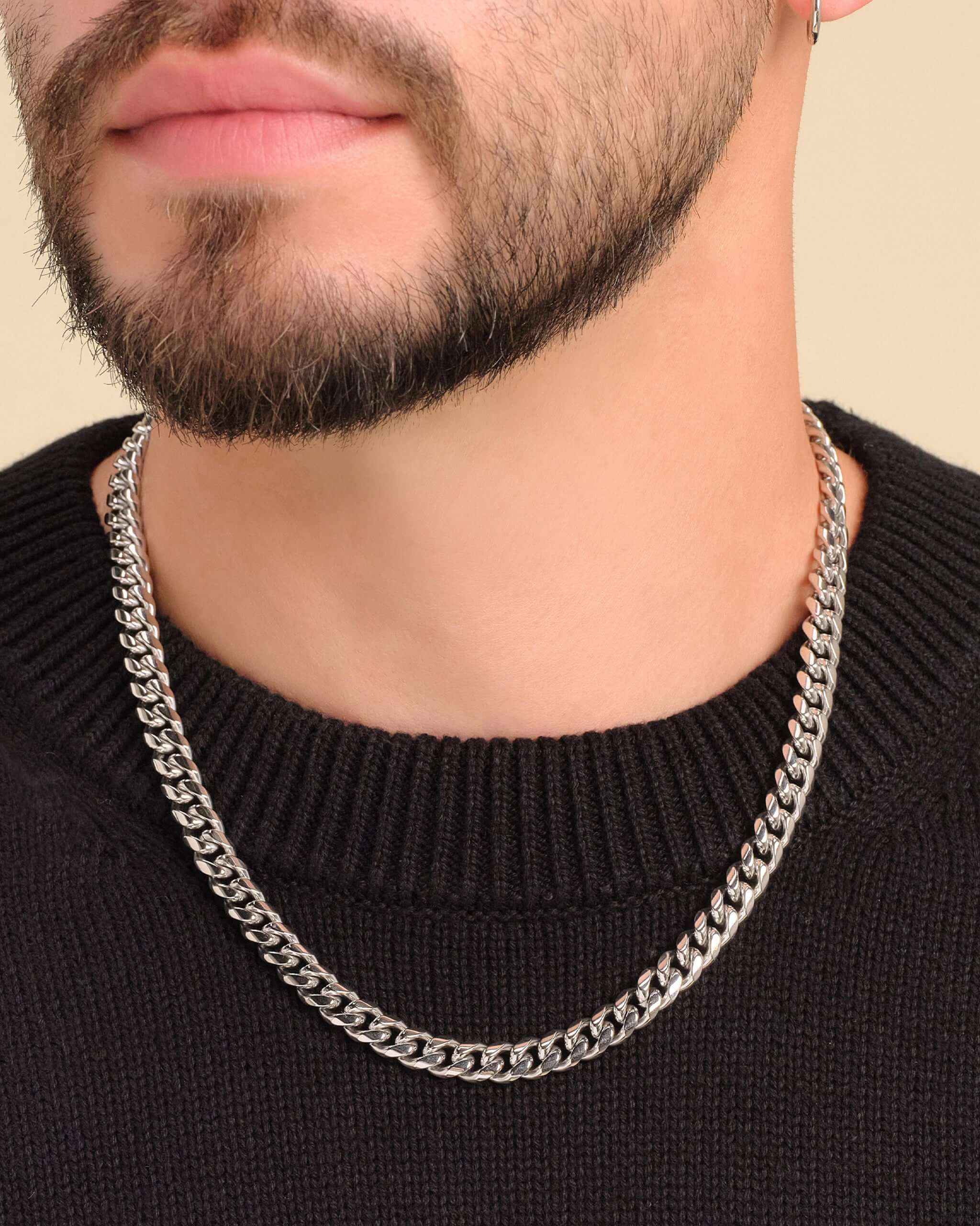 Cuban Link Chain - White Gold(All Size) - ViViGleam