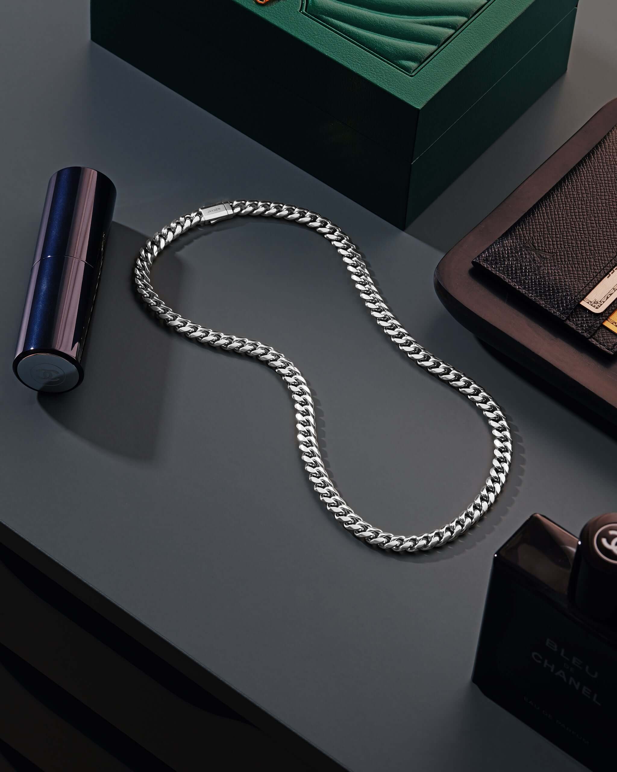 Cuban Link Chain - White Gold(All Size) - ViViGleam