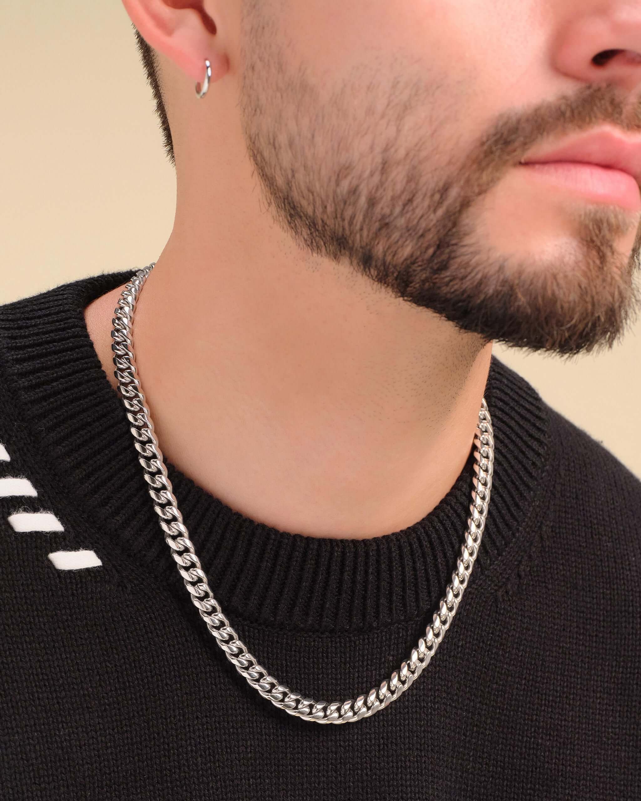 Cuban Link Chain - White Gold(All Size) - ViViGleam