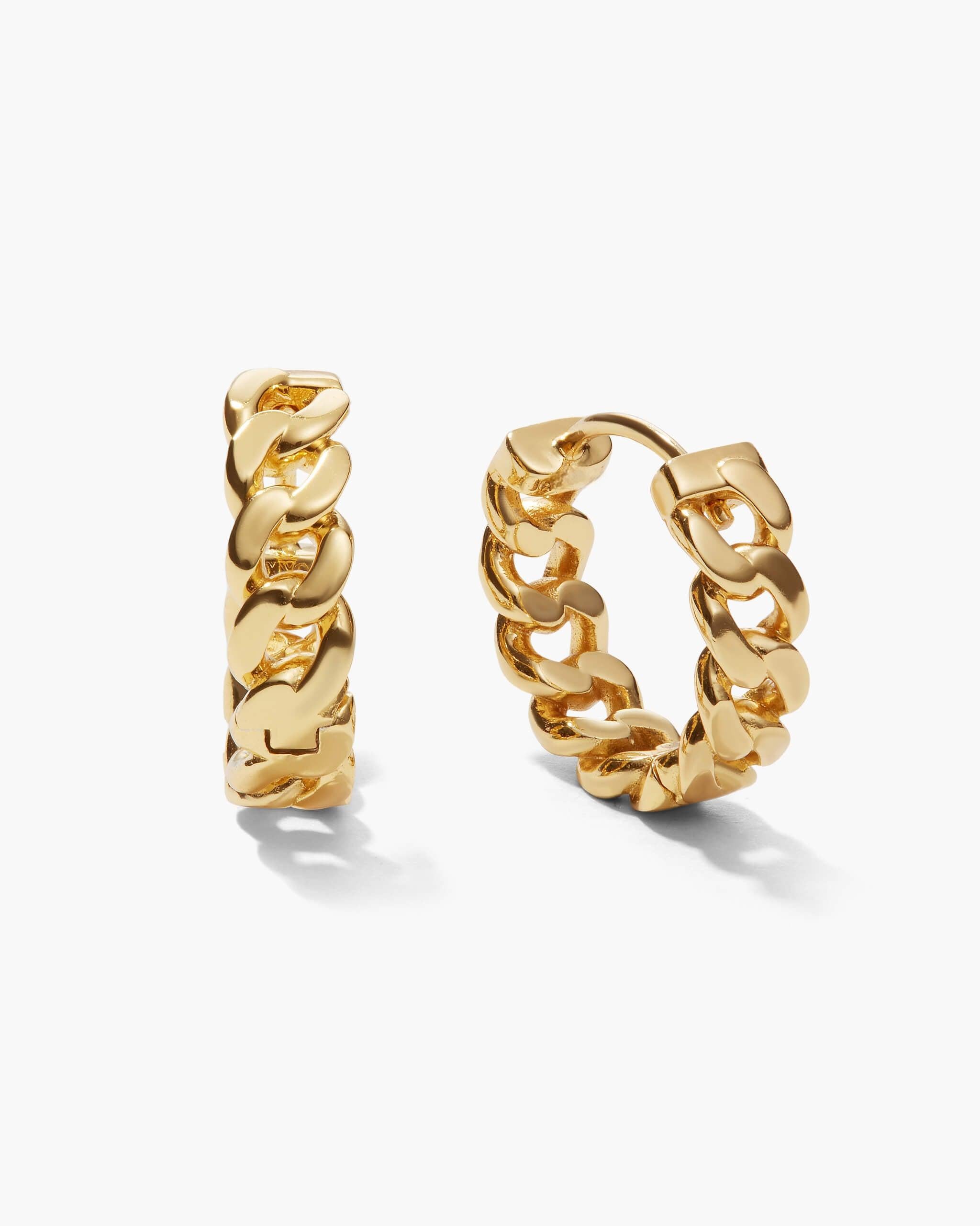 Cuban Link Earrings - Gold - ViViGleam